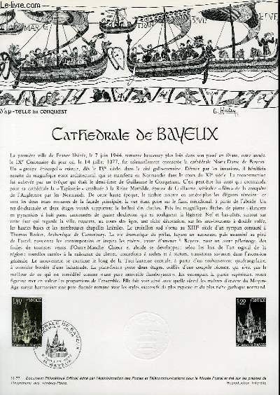 DOCUMENT PHILATELIQUE OFFICIEL N31-77 - CATHEDRALE DE BAYEUX (N1939 YVERT ET TELLIER)