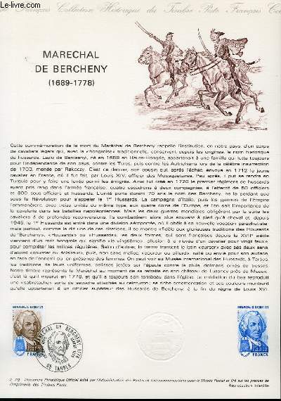 DOCUMENT PHILATELIQUE OFFICIEL N02-79 - MARECHAL DE BERCHENY 1689-1778 (N2029 YVERT ET TELLIER)