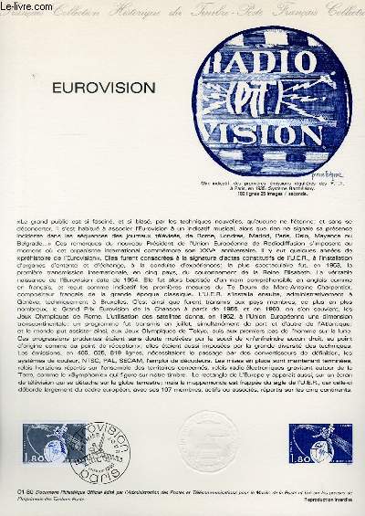 DOCUMENT PHILATELIQUE OFFICIEL N01-80 - EUROVISION (N2073 YVERT ET TELLIER)