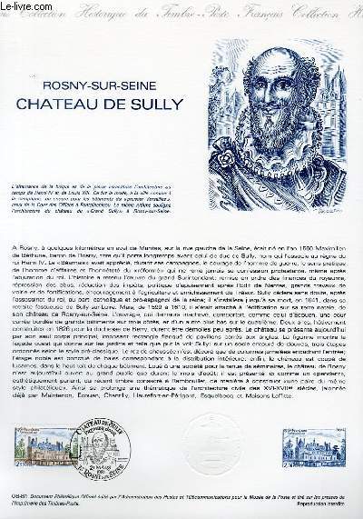 DOCUMENT PHILATELIQUE OFFICIEL N08-81 - ROSNY SUR SEINE CHATEAU DE SULLY (N2135 YVERT ET TELLIER)