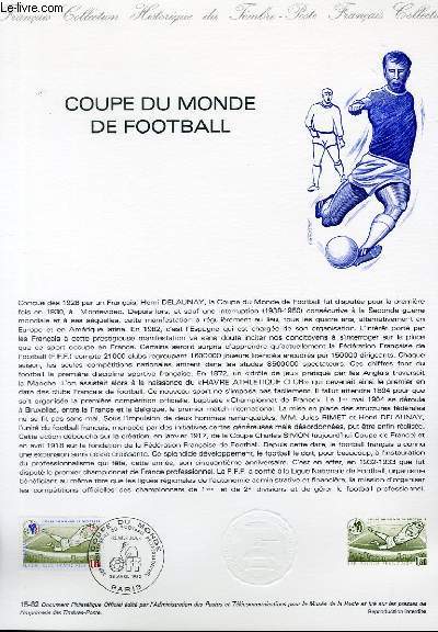DOCUMENT PHILATELIQUE OFFICIEL N15-82 - COUPE DU MONDE DE FOOTBALL (N2209 YVERT ET TELLIER)