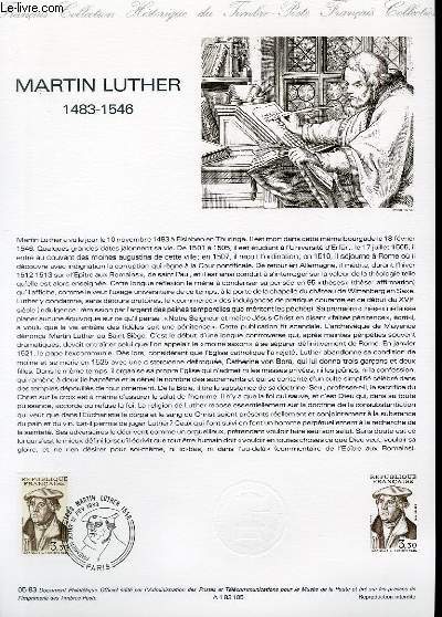 DOCUMENT PHILATELIQUE OFFICIEL N05-83 - MARTIN LUTHER 1483-1546 (N2256 YVERT ET TELLIER)