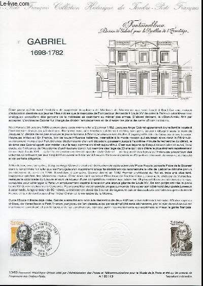 DOCUMENT PHILATELIQUE OFFICIEL N13-83 - GABRIEL 1698-1782 (N2280 YVERT ET TELLIER)