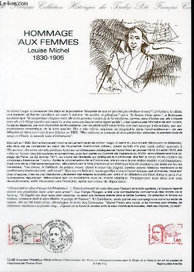 DOCUMENT PHILATELIQUE OFFICIEL N12-86 - HOMMAGE AUX FEMMES - LOUIS MICHEL 1830-1905 (N2408 YVERT ET TELLIER)
