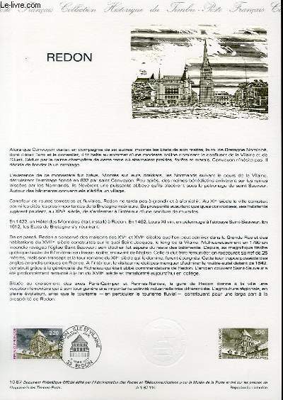 DOCUMENT PHILATELIQUE OFFICIEL N10-87 - REDON (N2462 YVERT ET TELLIER)