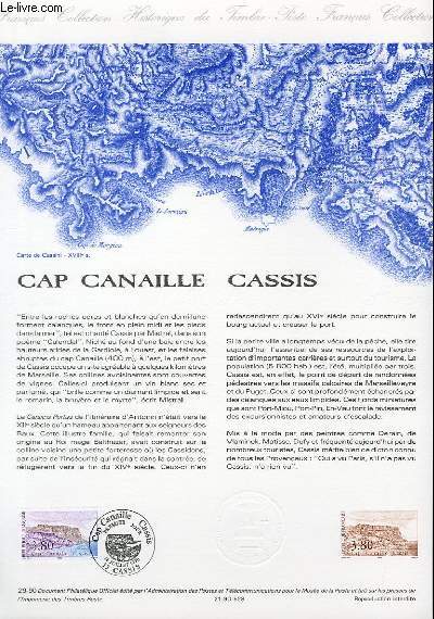 DOCUMENT PHILATELIQUE OFFICIEL N29-90 - CAP CANAILLE CASSIS (N2660 YVERT ET TELLIER)
