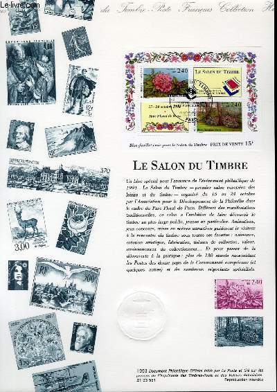 DOCUMENT PHILATELIQUE OFFICIEL - LE SALON DU TIMBRE (NBF 5 YVERT ET TELLIER)