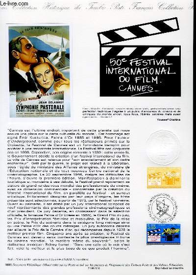 DOCUMENT PHILATELIQUE OFFICIEL - 50 FESTIVAL INTERNATIONAL DU FILM CANNES (N3040 YVERT ET TELLIER)