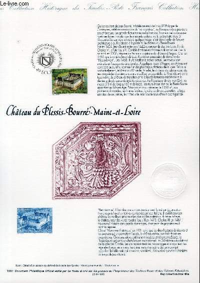 DOCUMENT PHILATELIQUE OFFICIEL - CHATEAU DU PLESSIS-BOURE MAINE ET LOIRE (N3081 YVERT ET TELLIER)