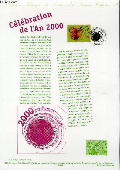 DOCUMENT PHILATELIQUE OFFICIEL - CELEBRATION DE L'AN 2000 (N3259 YVERT ET TELLIER)