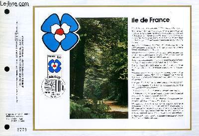 FEUILLET ARTISTIQUE PHILATELIQUE - CEF - N 445 - ILE DE FRANCE