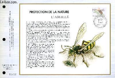 FEUILLET ARTISTIQUE PHILATELIQUE - CEF - N 493 - PROTECTION DE LA NATURE - L'ABEILLE
