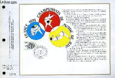 FEUILLET ARTISTIQUE PHILATELIQUE - CEF - N 518 - FRANCE 1979 - CHAMPIONNAT DU MONDE DE JUDO