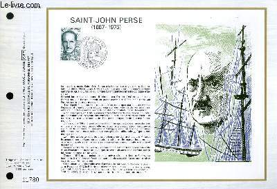 FEUILLET ARTISTIQUE PHILATELIQUE - CEF - N 553 - SAINT-JOHN PERSE (1887-1975)