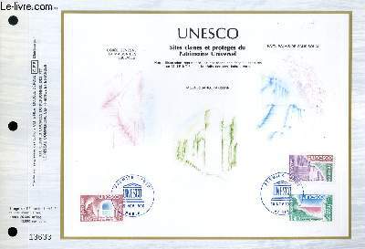 FEUILLET ARTISTIQUE PHILATELIQUE - CEF - N 559 - UNESCO - SITE CLASSES ET PROTEGES DU PATRIMOINE UNIVERSEL