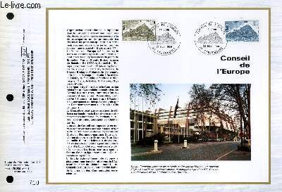 FEUILLET ARTISTIQUE PHILATELIQUE - CEF - N 560 - CONSEIL DE L'EUROPE