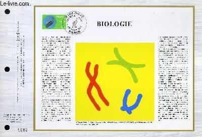 FEUILLET ARTISTIQUE PHILATELIQUE - CEF - N 576 - BIOLOGIE