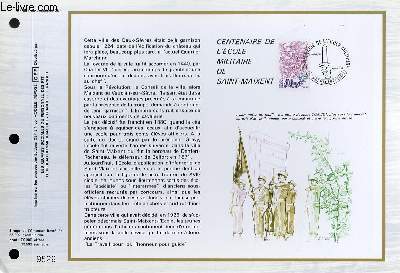 FEUILLET ARTISTIQUE PHILATELIQUE - CEF - N 581 - CENTENAIRE DE L'ECOLE MILITAIRE DE SAINT-MAIXENT