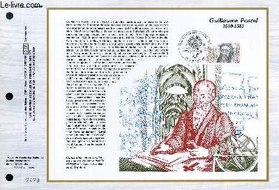 FEUILLET ARTISTIQUE PHILATELIQUE - CEF - N 620 - GUILLAUME POSTEL 1510-1581