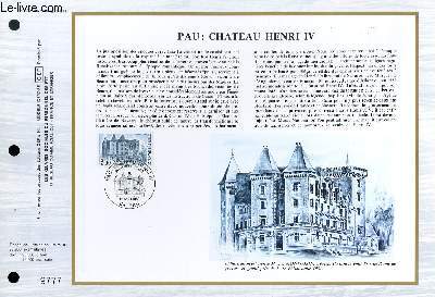 FEUILLET ARTISTIQUE PHILATELIQUE - CEF - N 632 - PAU : CHATEAU HENRI IV