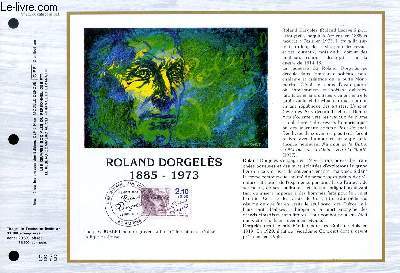 FEUILLET ARTISTIQUE PHILATELIQUE - CEF - N 762 - ROLAND DORGELES 1885-1973