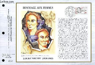 FEUILLET ARTISTIQUE PHILATELIQUE - CEF - N 808 - HOMMAGE AUX FEMMES : LOUISE MICHEL (1830-1905)