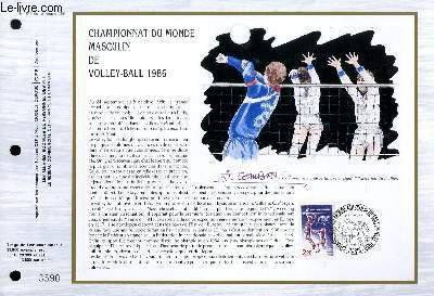 FEUILLET ARTISTIQUE PHILATELIQUE - CEF - N 818 - CHAMPIONNAT DU MONDE MASCULIN DE VOLLEY-BALL 1986