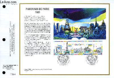 FEUILLET ARTISTIQUE PHILATELIQUE - CEF - N 948 - PANORAMA DE PARIS 1989