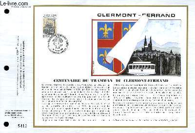 FEUILLET ARTISTIQUE PHILATELIQUE - CEF - N 968 - CENTENAIRE DU TRAMWAY DE CLERMONT-FERRAND