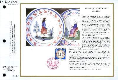 FEUILLET ARTISTIQUE PHILATELIQUE - CEF - N 991 - FAIENCES DE QUIMPER 1690-1990