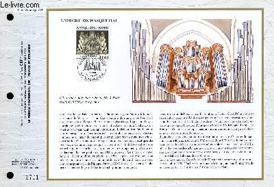 FEUILLET ARTISTIQUE PHILATELIQUE - CEF - N 1049 - L'ORGUE DE WASQUEHAL