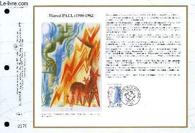 FEUILLET ARTISTIQUE PHILATELIQUE - CEF - N 1105 - MARCEL PAUL 1900-1982