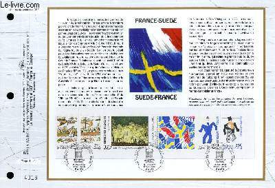 FEUILLET ARTISTIQUE PHILATELIQUE - CEF - N 1166 - FRANCE-SUEDE - SUEDE-FRANCE