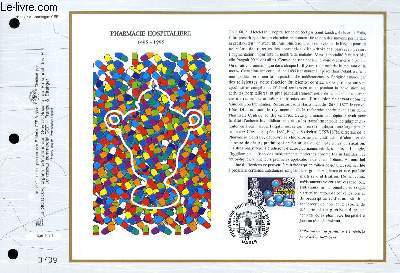 FEUILLET ARTISTIQUE PHILATELIQUE - CEF - N 1237 - PHARMACIE HOSPITALIERE 1495-1995