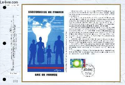 FEUILLET ARTISTIQUE PHILATELIQUE - CEF - N 1258 - ELECTRICITE DE FRANCE - GAZ DE FRANCE