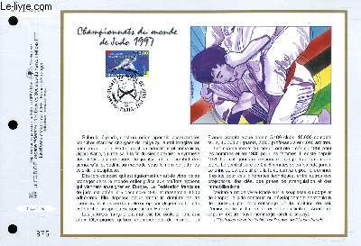 FEUILLET ARTISTIQUE PHILATELIQUE - CEF - N 1340 - CHAMPIONNAT DU MONDE DE JUDO 1997