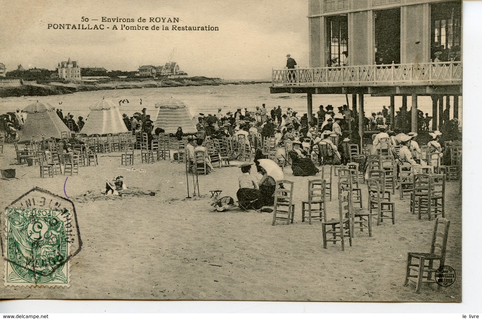 CPA 17 ENVIRONS DE ROYAN. PONTAILLAC. A L'OMBRE DE LA RESTAURATION 1907