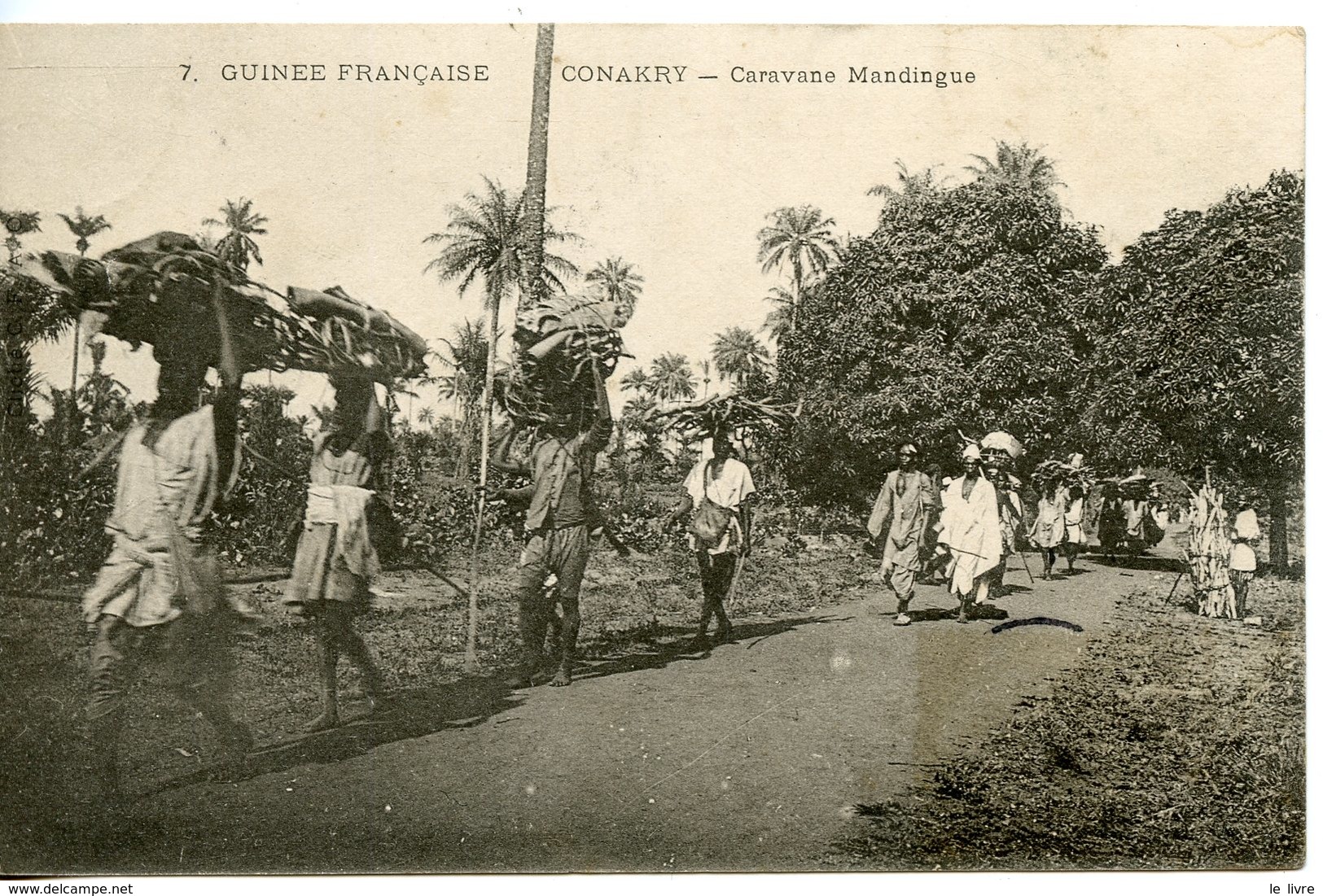 CPA GUINEE FRANCAISE. KONAKRY. CARAVANE MANDINGUE 1907