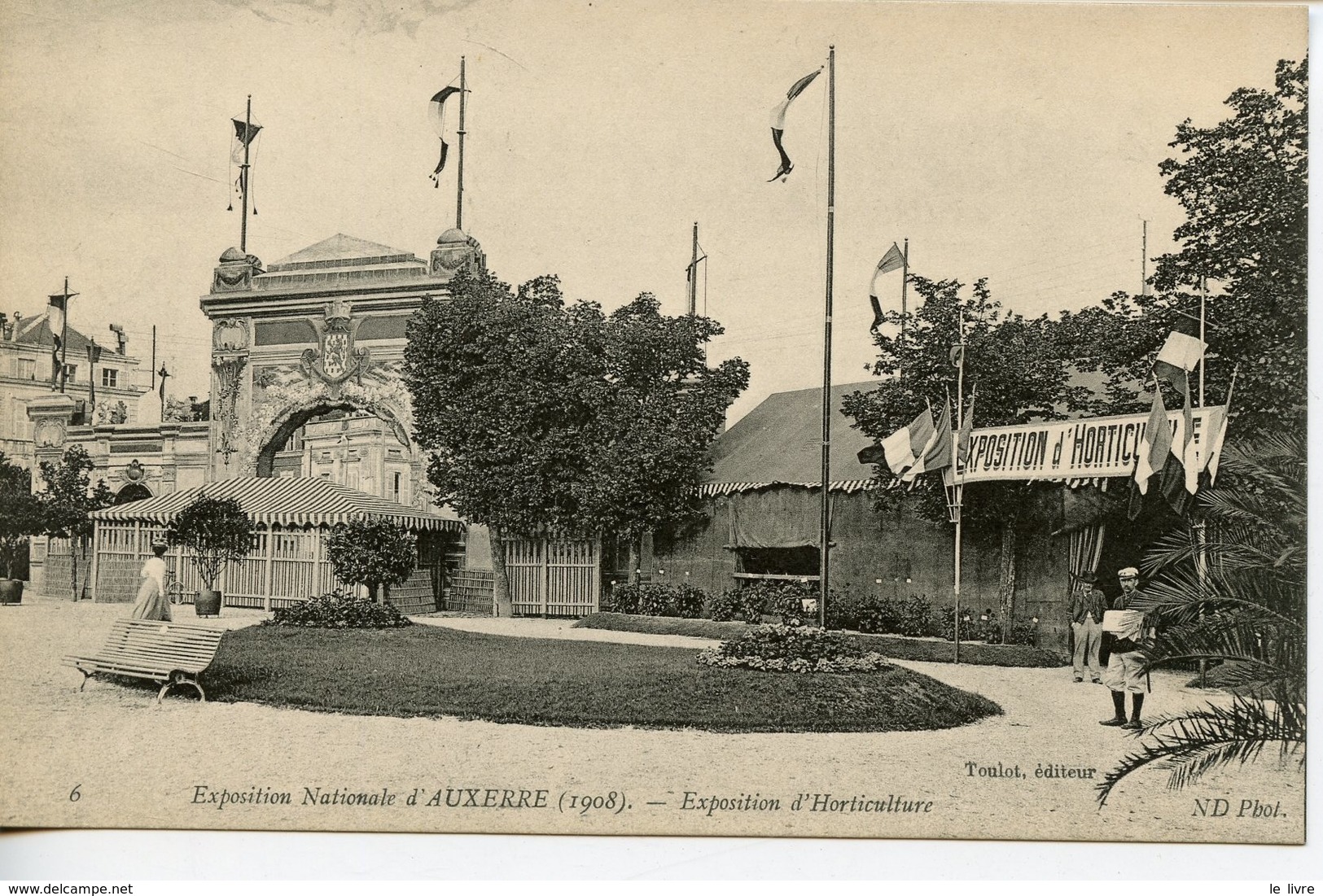 CPA 89 AUXERRE. EXPOSITION NATIONALE 1908. EXPOSITION D'HORTICULTURE