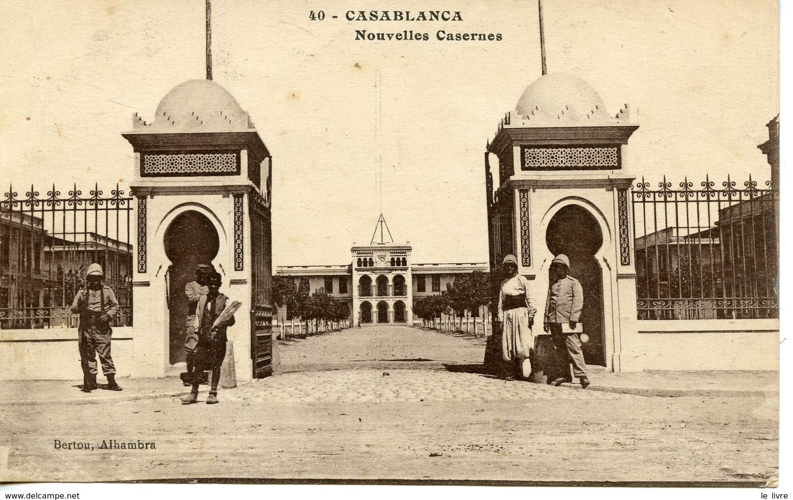 CPA CASABLANCA NOUVELLE CASERNE 1921