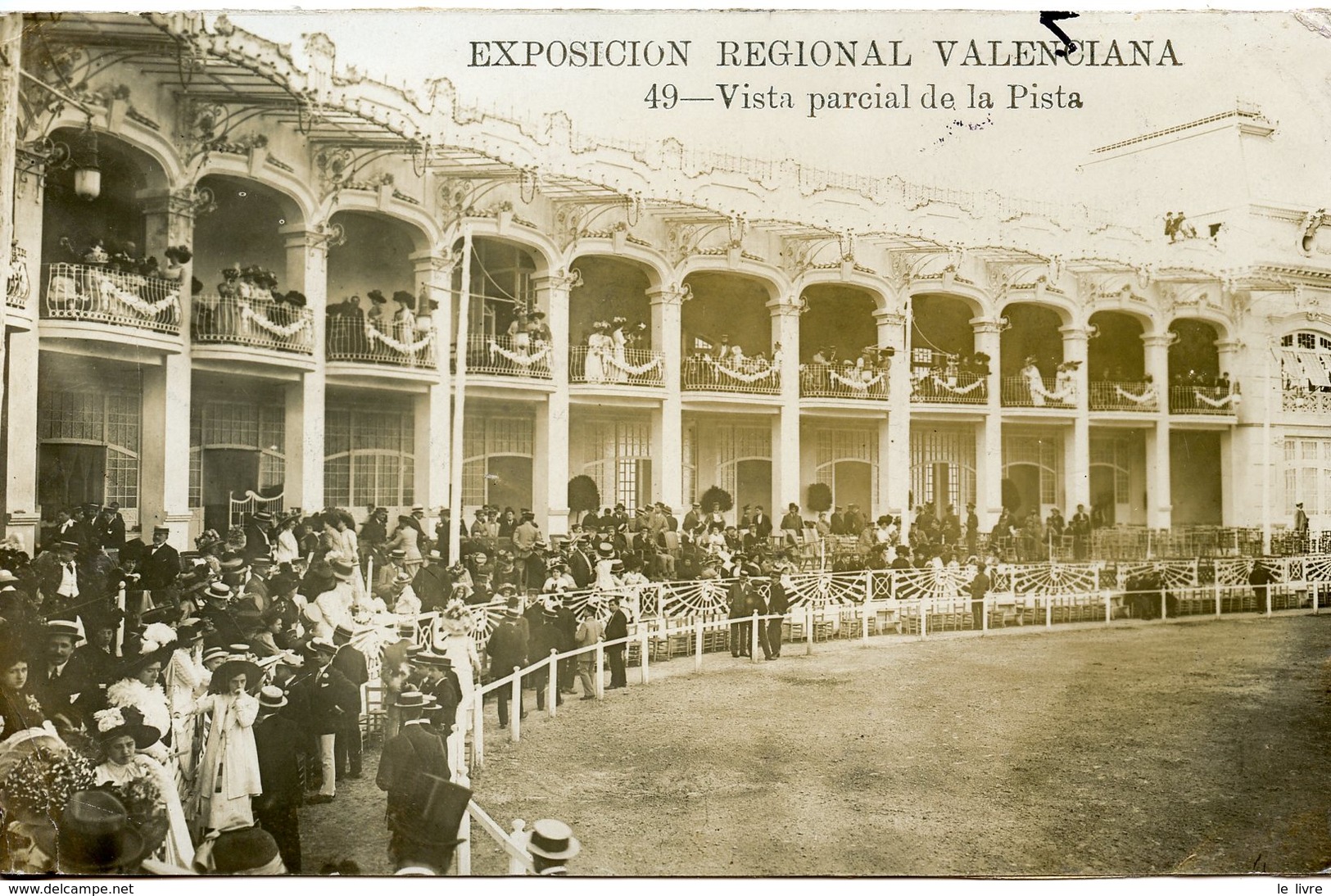 CPA PHOTO ESAPGNE. EXPOSICION REGIONAL VALENCIANA. VISTA PARCIAL DE LA PISTA 1909