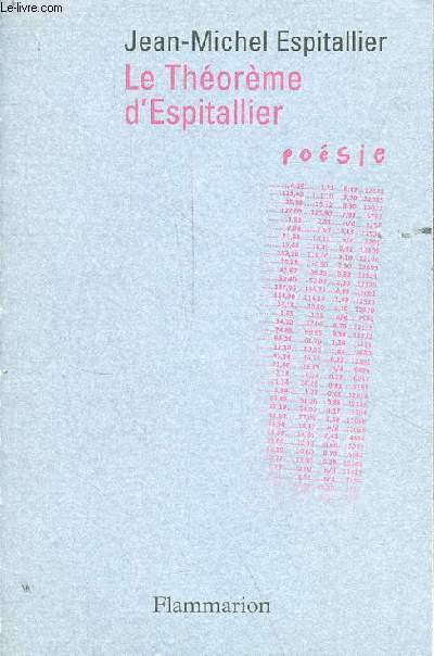 Le Thorme d'Espitallier - Collection posie/flammarion - ddicac par l'auteur.