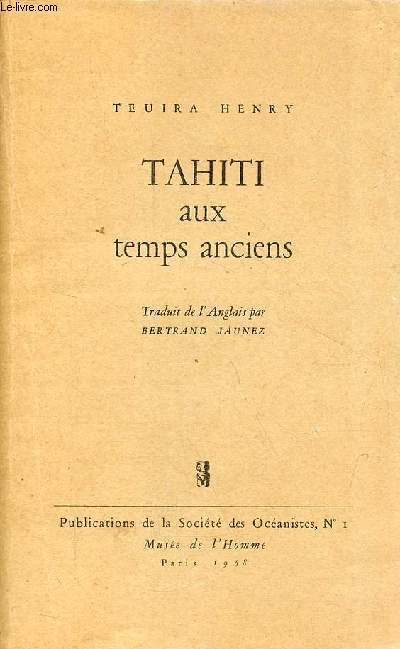 Tahiti aux temps anciens.