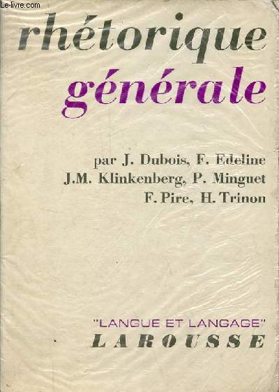 Rhtorique gnrale - Collection 