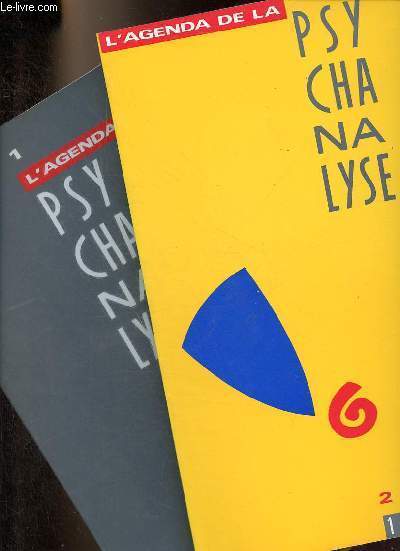 L'agenda de la psychanalyse - 1 + 2 (2 volumes) - 1987/88 + 1988.