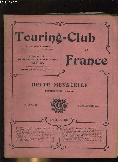 TOURING - CLUB DE FRANCE . 21e anne .