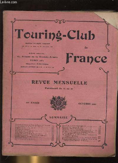 TOURING - CLUB DE FRANCE . 21e anne .