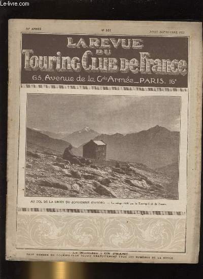 TOURING - CLUB DE FRANCE N 337. Au col de la Croix du Bonhomme (Savoie) .