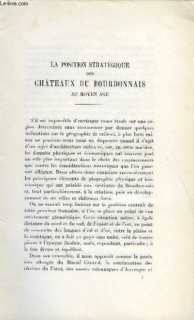 BULLETIN MONUMENTAL 110e VOLUME DE LA COLLECTION N2 - LA POSITION STRATEGIQUE DES CHATEAUX DU BOURBONNAIS AU MOYEN AGE PAR YVES BRUAND