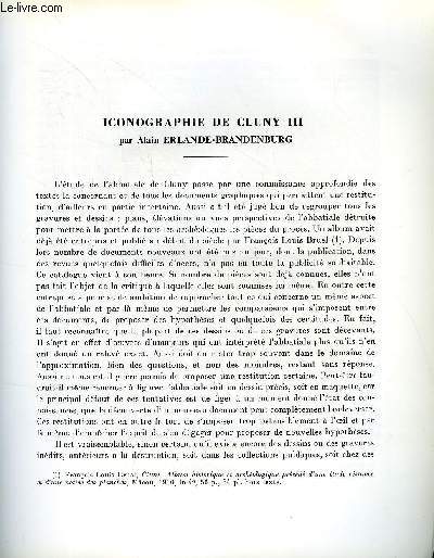 BULLETIN MONUMENTAL 126e VOLUME DE LA COLLECTION N3 - ICONOGRAPHIE DE CLUNY III PAR ALAIN ERLANDE-BRANDENBURG